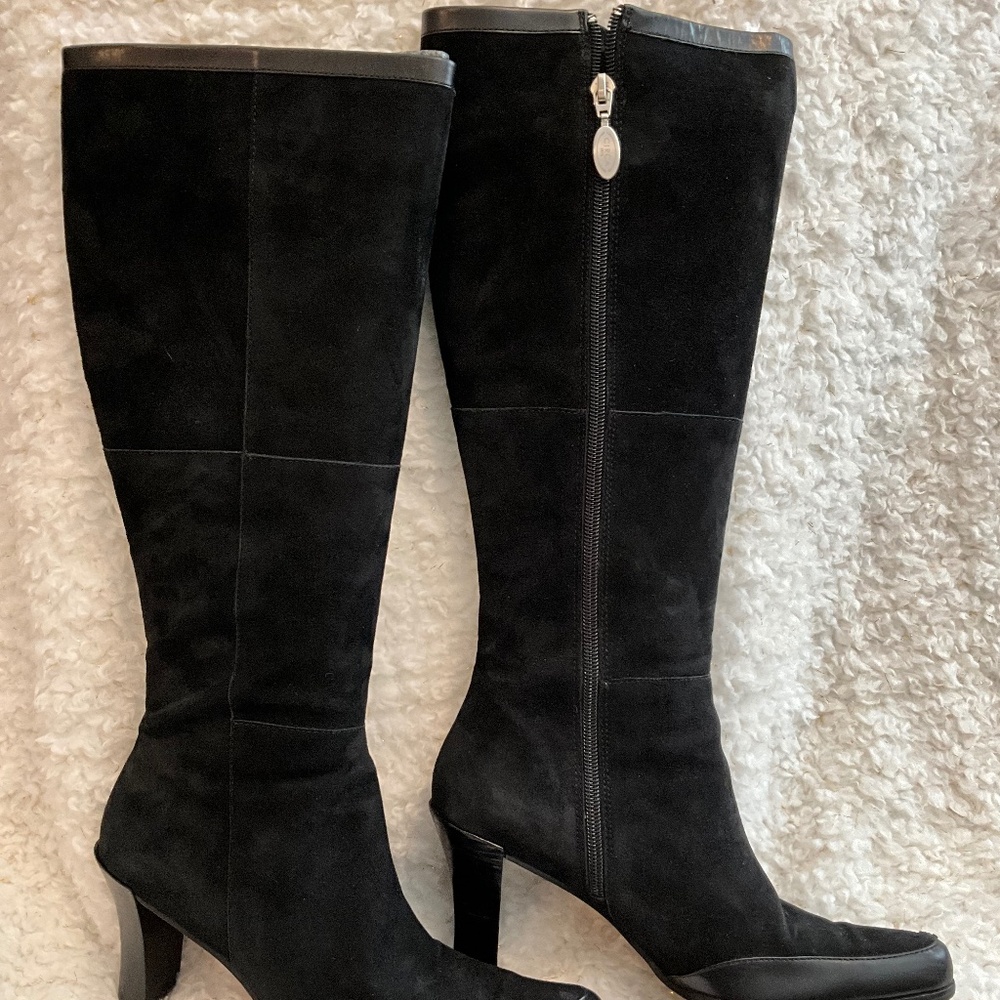 Circa Joan & David Black Suede Knee Boot, size 8